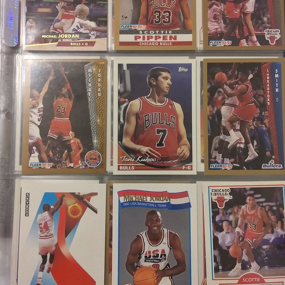 90s NBA Hoops Fleer upper deck michael jordan scottie pippen trading cards